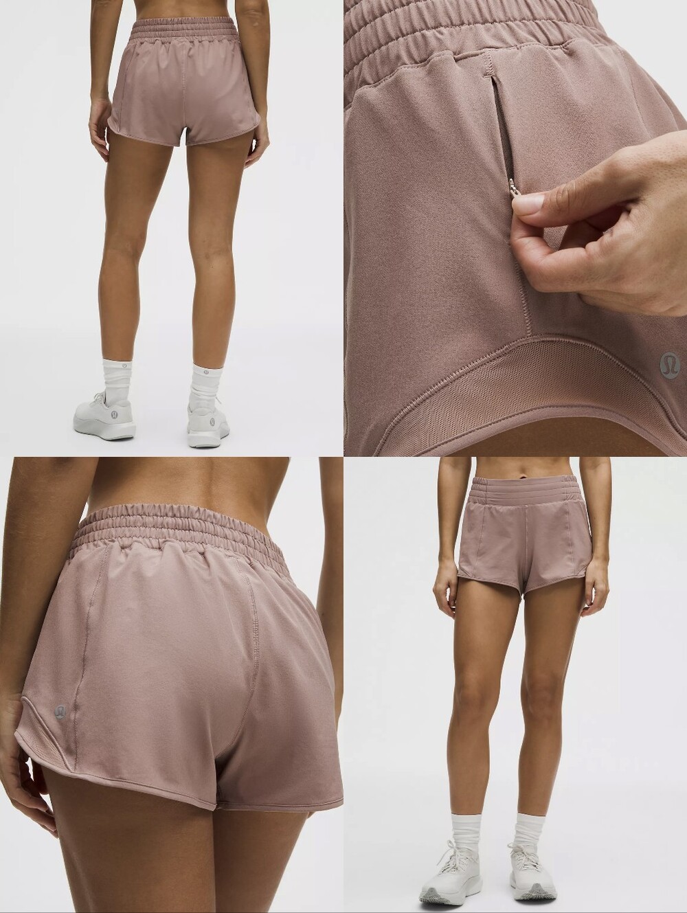 Lululemon Hotty Hot High-Rise Lined Short 2.5" Ashen Rose Size 14 NWT